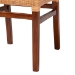 bali & pari Lesia Natural Rattan Dining Chair with Cushion - Handwoven Wicker Side Chair with Mahogany Wood Frame, Coastal Boho Style Seating for Kitchen or Dining Room - Lesia-MDN-Mahogany-Cushion-DC