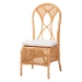 bali & pari Walker 5-Piece Natural Rattan Dining Set - Handwoven Wicker Set with Round Pedestal Table and 4 Curved Back Chairs, Coastal Boho Dining Room Furniture with Cushioned Seating - Walker-Light Honey Rattan-5PC Dining Set