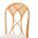 bali & pari Walker 5-Piece Natural Rattan Dining Set - Handwoven Wicker Set with Round Pedestal Table and 4 Curved Back Chairs, Coastal Boho Dining Room Furniture with Cushioned Seating - Walker-Light Honey Rattan-5PC Dining Set