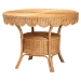 bali & pari Tony 5-Piece Natural Rattan Dining Set with Round Scalloped Edge Table and 4 Chairs, Handwoven Wicker Dining Furniture with Cushioned Seats, Boho Coastal Kitchen or Dining Room Set - Tony-Light Honey Rattan-5PC Dining Set
