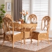 bali & pari Tony 5-Piece Natural Rattan Dining Set with Round Scalloped Edge Table and 4 Chairs, Handwoven Wicker Dining Furniture with Cushioned Seats, Boho Coastal Kitchen or Dining Room Set - Tony-Light Honey Rattan-5PC Dining Set