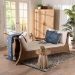 bali & pari Kalisha Natural Rattan Daybed with Cushions - Coastal Boho Indoor Lounge Sofa Bench for Living Room, Sunroom, or Bedroom Relaxation - Kalisha-Grey/Rattan-Daybed