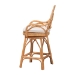bali & pari Adam Natural Rattan Counter Stool with Cushion - Handwoven Wicker Swivel Bar Chair for Kitchen Island or Lounge Area - Adam-Light Honey/Rattan-Swivel-Cushion-CS