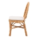 bali & pari Adam Natural Rattan Dining Chair with Curved Backrest and Removable Cushion - Handwoven Wicker Accent Chair for Dining Room or Kitchen - Adam-Light Honey/Rattan-Cushion-DC