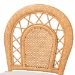 bali & pari Adam Natural Rattan Dining Chair with Curved Backrest and Removable Cushion - Handwoven Wicker Accent Chair for Dining Room or Kitchen - Adam-Light Honey/Rattan-Cushion-DC