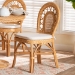 bali & pari Adam Natural Rattan Dining Chair with Curved Backrest and Removable Cushion - Handwoven Wicker Accent Chair for Dining Room or Kitchen - Adam-Light Honey/Rattan-Cushion-DC
