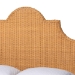 bali & pari Melanie Natural Rattan Bed - Coastal Boho Bed Frame with Scalloped Headboard, King - Melanie-Wood/Light Honey-King