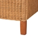 bali & pari Melanie Natural Rattan Bed - Coastal Boho Bed Frame with Scalloped Headboard, King - Melanie-Wood/Light Honey-King