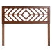 Baxton Studio Olsen Wood Headboard with Geometric Cutout Design - Modern Decorative Panel for Bed Frame, Contemporary Bedroom Accent with Adjustable Height, Queen - MG9801-Walnut-HB-Queen