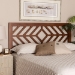Baxton Studio Olsen Wood Headboard with Geometric Cutout Design - Modern Decorative Panel for Bed Frame, Contemporary Bedroom Accent with Adjustable Height, Queen - MG9801-Walnut-HB-Queen