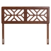 Baxton Studio Kalare Wood Headboard with Geometric Cutout Design - Modern Decorative Panel for Bed Frame, Contemporary Bedroom Accent with Adjustable Height, Full - MG9809-Walnut-HB-Full