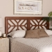 Baxton Studio Kalare Wood Headboard with Geometric Cutout Design - Modern Decorative Panel for Bed Frame, Contemporary Bedroom Accent with Adjustable Height, Full - MG9809-Walnut-HB-Full