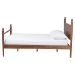 Baxton Studio Gianetta Wood Platform Bed - Traditional Poster Bed Frame with Panel Headboard and Low Profile Footboard, Classic Bedroom Furniture, Queen - MG0257-Walnut-Queen