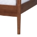 Baxton Studio Gianetta Wood Platform Bed - Traditional Poster Bed Frame with Panel Headboard and Low Profile Footboard, Classic Bedroom Furniture, Queen - MG0257-Walnut-Queen