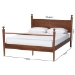 Baxton Studio Gianetta Wood Platform Bed - Traditional Poster Bed Frame with Panel Headboard and Low Profile Footboard, Classic Bedroom Furniture, Queen - MG0257-Walnut-Queen