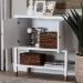 bali & pari Aiden Fluted Sideboard -  2-Door Accent Storage Cabinet with Open Shelf and Raised Legs, Compact Entryway or Dining Room Cabinet - KL-1473B Aiden Flute-White/Java-Cabinet