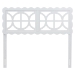 Baxton Studio Nansen Wood Headboard with Scalloped Frame - Geometric Cutout Decorative Panel for Bed Frame, Modern Coastal Bedroom Accent with Adjustable Height, Full, White - MG9811-1-White-HB-Full