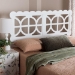 Baxton Studio Nansen Wood Headboard with Scalloped Frame - Geometric Cutout Decorative Panel for Bed Frame, Modern Coastal Bedroom Accent with Adjustable Height, Full, White - MG9811-1-White-HB-Full
