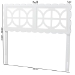 Baxton Studio Nansen Wood Headboard with Scalloped Frame - Geometric Cutout Decorative Panel for Bed Frame, Modern Coastal Bedroom Accent with Adjustable Height, Full, White - MG9811-1-White-HB-Full