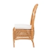 bali & pari Elsa Natural Rattan Dining Chair - Handcrafted Wicker Side Chair with Openwork Back and Woven Detailing, Coastal Boho Seating for Dining Room or Kitchen - Elsa-KYG-Light Honey Rattan-Cushion-DC