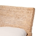 bali & pari Ridley Seagrass Counter Stool with Mahogany Wood Frame - Coastal Seating with Woven Square Back and Cushioned Seat for Kitchen Island or Breakfast Bar, Whitewash - MD-39834 Ridley-White Wash-Cushion-CS