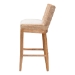 bali & pari Ridley Seagrass Bar Stool with Mahogany Wood Frame - Coastal Seating with Woven Square Back and Cushioned Seat for Bar Island or Lounge, Whitewash - MD-39835 Ridley-White Wash-Cushion-BS