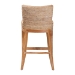 bali & pari Ridley Seagrass Bar Stool with Mahogany Wood Frame - Coastal Seating with Woven Square Back and Cushioned Seat for Bar Island or Lounge, Whitewash - MD-39835 Ridley-White Wash-Cushion-BS
