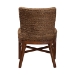 bali & pari Ridley Seagrass Dining Chair with Mahogany Wood Frame - Coastal Accent Chair with Woven Square Back and Cushioned Seat for Dining Room or Kitchen, Brown Wash - MD-39833 Ridley-Brown Wash-Cushion-DC