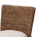 bali & pari Ridley Seagrass Dining Chair with Mahogany Wood Frame - Coastal Accent Chair with Woven Square Back and Cushioned Seat for Dining Room or Kitchen, Brown Wash - MD-39833 Ridley-Brown Wash-Cushion-DC