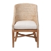 bali & pari Jasper Seagrass Dining Chair with Mahogany Wood Frame - Coastal Accent Chair with Woven Wingback and Cushioned Seat for Dining Room or Kitchen, Whitewash - MD-39836 Jasper-White Wash-Cushion-DC