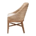 bali & pari Jasper Seagrass Dining Chair with Mahogany Wood Frame - Coastal Accent Chair with Woven Wingback and Cushioned Seat for Dining Room or Kitchen, Whitewash - MD-39836 Jasper-White Wash-Cushion-DC