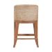 bali & pari Jasper Seagrass Counter Stool with Mahogany Wood Frame - Coastal Seating with Woven Wingback and Cushioned Seat for Kitchen Island or Breakfast Bar, Whitewash - MD-39837 Jasper-White Wash-Cushion-CS