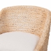 bali & pari Jasper Seagrass Counter Stool with Mahogany Wood Frame - Coastal Seating with Woven Wingback and Cushioned Seat for Kitchen Island or Breakfast Bar, Whitewash - MD-39837 Jasper-White Wash-Cushion-CS