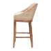 bali & pari Jasper Seagrass Bar Stool with Mahogany Wood Frame - Coastal Seating with Woven Wingback and Cushioned Seat for Bar Island or Lounge, Whitewash - MD-39838 Jasper-White Wash-Cushion-BS