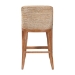 bali & pari Jasper Seagrass Bar Stool with Mahogany Wood Frame - Coastal Seating with Woven Wingback and Cushioned Seat for Bar Island or Lounge, Whitewash - MD-39838 Jasper-White Wash-Cushion-BS