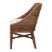 bali & pari Jasper Seagrass Dining Chair with Mahogany Wood Frame - Coastal Accent Chair with Woven Wingback and Cushioned Seat for Dining Room or Kitchen, Brown Wash - MD-39836 Jasper-Brown Wash-Cushion-DC