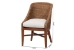 bali & pari Jasper Seagrass Dining Chair with Mahogany Wood Frame - Coastal Accent Chair with Woven Wingback and Cushioned Seat for Dining Room or Kitchen, Brown Wash - MD-39836 Jasper-Brown Wash-Cushion-DC