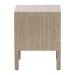 bali & pari Juniper Grasscloth Nightstand with Scalloped Base - Woven Texture 2-Drawer Bedside Table with Gold Ring Pulls, Accent Bedroom Storage Furniture - Juniper-Scalloped-Beige-NS
