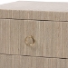 bali & pari Juniper Grasscloth Nightstand with Scalloped Base - Woven Texture 2-Drawer Bedside Table with Gold Ring Pulls, Accent Bedroom Storage Furniture - Juniper-Scalloped-Beige-NS