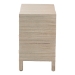 bali & pari Umika Grasscloth Nightstand with Scalloped Base - 3-Drawer Accent Chest with Gold Ring Pulls, Bedroom Storage Table or Side Cabinet - Umika-Scalloped-Beige-Grasscloth-NS