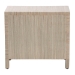 bali & pari Umika Grasscloth Nightstand with Scalloped Base - 3-Drawer Accent Chest with Gold Ring Pulls, Bedroom Storage Table or Side Cabinet - Umika-Scalloped-Beige-Grasscloth-NS
