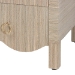 bali & pari Umika Grasscloth Nightstand with Scalloped Base - 3-Drawer Accent Chest with Gold Ring Pulls, Bedroom Storage Table or Side Cabinet - Umika-Scalloped-Beige-Grasscloth-NS