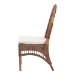 bali & pari Raya Natural Rattan Dining Chair - Handcrafted Wicker Accent Chair with High Arched Back and Cushioned Seat, Boho Coastal Seating for Dining Room or Kitchen - Raya-Light Brown Rattan-Cushion-DC