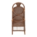 bali & pari Raya Natural Rattan Dining Chair - Handcrafted Wicker Accent Chair with High Arched Back and Cushioned Seat, Boho Coastal Seating for Dining Room or Kitchen - Raya-Light Brown Rattan-Cushion-DC