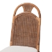 bali & pari Raya Natural Rattan Dining Chair - Handcrafted Wicker Accent Chair with High Arched Back and Cushioned Seat, Boho Coastal Seating for Dining Room or Kitchen - Raya-Light Brown Rattan-Cushion-DC