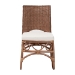 bali & pari Rivan Natural Rattan Dining Chair - Handcrafted Wicker Accent Chair with Woven Back and Cushioned Seat, Boho Coastal Seating for Dining Room or Kitchen - Rivan-Light Brown Rattan-Cushion-DC