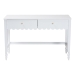 Baxton Studio Roni Writing Desk with Drawers - Modern Cottage Style Desk with Scalloped Detailing for Home Office or Vanity, White - Roni-White-Desk