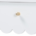 Baxton Studio Roni Writing Desk with Drawers - Modern Cottage Style Desk with Scalloped Detailing for Home Office or Vanity, White - Roni-White-Desk