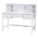 Baxton Studio Archwood Writing Desk with Hutch - 3-Drawer Wood Desk with Bobbin Design for Home Office or Bedroom Workspace, White