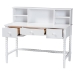 Baxton Studio Archwood Writing Desk with Hutch - 3-Drawer Wood Desk with Bobbin Design for Home Office or Bedroom Workspace, White - Spindle-White-Desk
